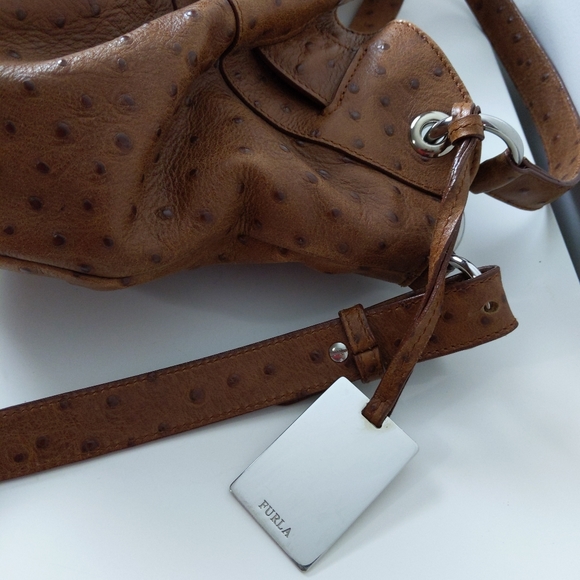 🌿FURLA OSTRICH LEATHER BAG🌿 - Picture 7 of 12
